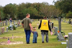 Flags at Angleton Cemetary  11-11-10