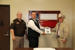 Texas Flag donation BCSO 2-11-14